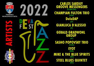 A cincea ediție a Festivalului de jazz în aer liber are loc în perioada 26-28 august 2022, în Parcul Cetate din Deva