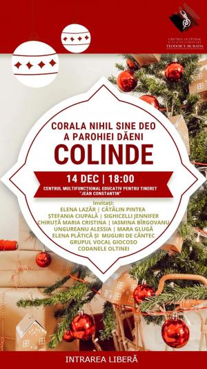 Consiliul Județean Constanța vă invită miercuri 14 decembrie, la o seară magică de COLINDE!