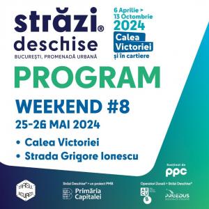 CONCERTE LIVE, SPECTACOLE DE TEATRU, EXPOZIȚII ȘI DANS ÎN PROGRAMUL „STRĂZI DESCHISE, BUCUREȘTI – PROMENADĂ URBANĂ” DIN WEEKENDUL 25-26 MAI