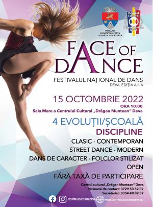 Încep înscrierile la Festivalul Național de Dans ,,Face of Dance”- Deva 2022