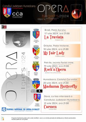 Astăzi, începe Festivalul de operă în aer liber Opera Nights, un regal artistic dedicat iubitorilor muzicii clasice, ajuns la cea de-a X-a ediție