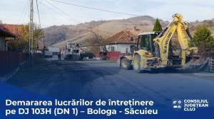 Consiliul Județean a demarat lucrări de întreținere și reparații pe drumul județean 103H