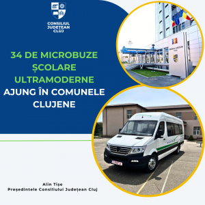 34 de microbuze școlare ultramoderne ajung în comunele clujene