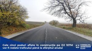 Cele cinci poduri aflate în construcție pe drumul județean 107M vor fi redate traficului până la sfârșitul anului