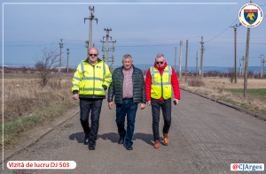 Președintele CJ Argeș Ion Mînzînă, pe șantierul DJ 503