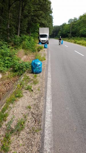 Peste 200 de tone de deșeuri, strânse de pe drumurile județene în 2022
