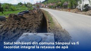 Satul Mihăiești din comuna Sânpaul, racordat integral la rețeaua de apă