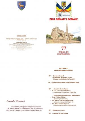 Program manifestare Ziua Armatei Române