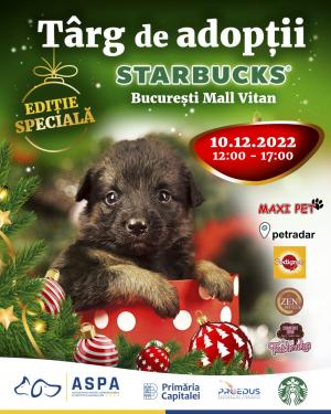 Târg de adopții pentru căței, pe 10 decembrie