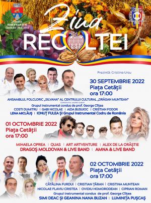 Muzică, bucate tradiționale și multă voie bună, la Ziua Recoltei 2022!