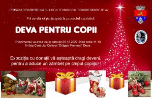 Devenii sunt invitați la evenimentul caritabil Deva pentru copii