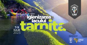 Acțiune de ecologizare a lacului Tarnița, derulată cu sprijinul Consiliului Județean