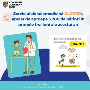 Serviciul de telemedicină ALOPEDI, apelat de aproape 3.700 de părinți în primele trei luni ale acestui an