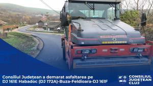 Consiliul Județean a demarat asfaltarea pe DJ 161E Habadoc (DJ 172A) – Buza – Feldioara – DJ 161F