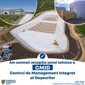 Consiliul Județean a recepționat lucrările la Zona Tehnică din cadrul Centrului de Management al Deșeurilor