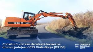 Consiliul Județean derulează lucrări pe drumul județean 109S Giula – Borșa (DJ 109)