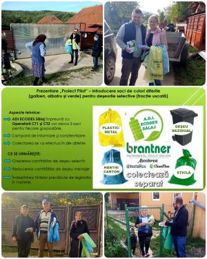 Proiect-pilot Ecodes Sălaj: Saci colorați pentru colectarea selectivă a deșeurilor