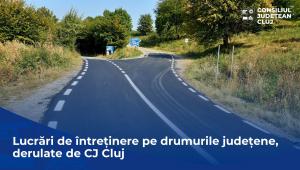 Lucrări de întreținere pe drumurile județene, derulate de Consiliul Județean Cluj