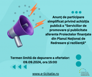 A fost prelungit termenul de depunere a ofertelor pentru achiziția serviciilor de publicitate a proiectelor finanțate prin PNRR