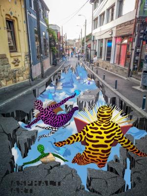 Începe implementarea proiectului „Asphalt Art Initiative” - pictura stradală de pe strada Piezișă