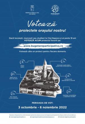 Ultimele zile de vot în cadrul procesului Bugetare participativă Cluj-Napoca 2022
