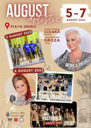 Începe ”August artistic” în Focșani, Oraș al Unirii