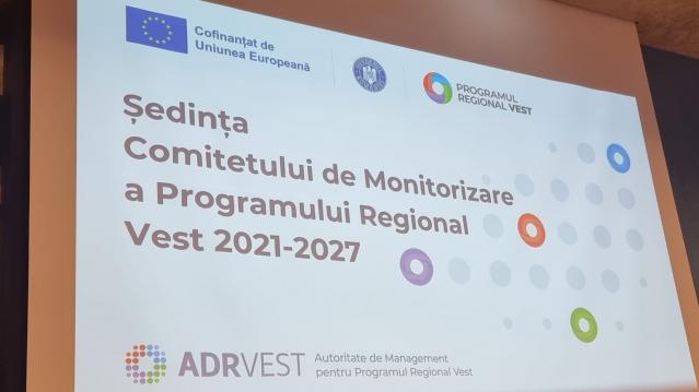 La Timișoara a avut loc, astăzi, prima ședință a Comitetului de Monitorizare pentru  Programul Regional (PR) Vest 2022-2027