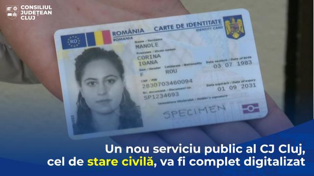 Un nou serviciu public al Consiliului Județean Cluj, cel de stare civilă, va fi digitalizat