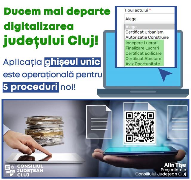 Noi facilități disponibile în aplicația „Ghișeu Unic”