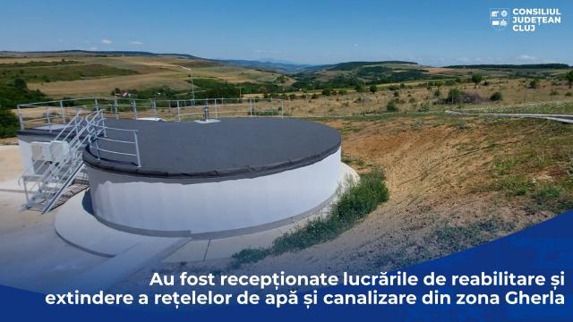 Au fost recepționate lucrările de reabilitare și extindere a rețelelor de apă și canalizare din zona Gherla