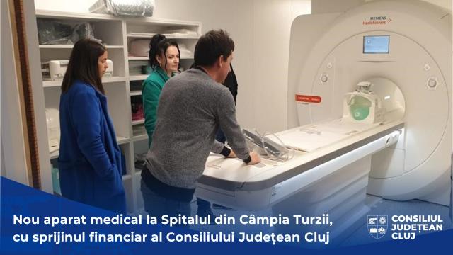 Nou aparat medical la Spitalul din Câmpia Turzii, cu sprijinul financiar al Consiliului Județean Cluj