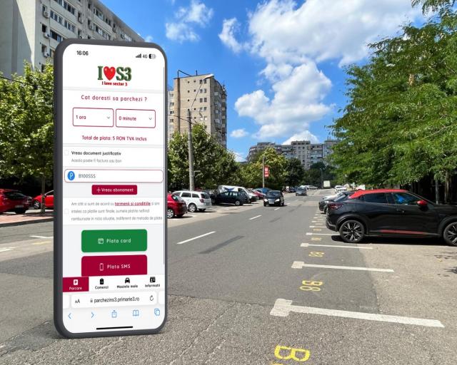 Cum se plătește parcarea în Sectorul 3?  Primăria Sectorului 3 a digitalizat metodele