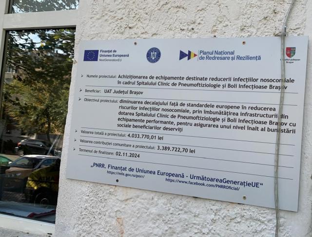 Consiliul Judeţean Braşov continuă modernizarea dotărilor spitaliceşti prin intermediul fondurilor europene nerambursabile!