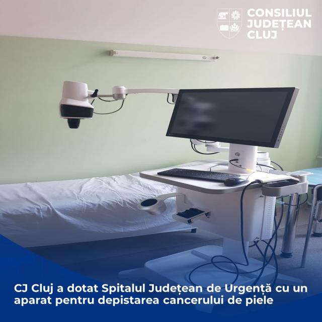 Consiliul Județean a dotat Spitalul Județean de Urgență cu un aparat medical pentru depistarea cancerului de piele