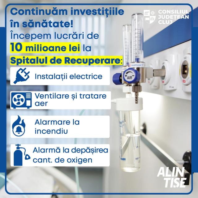Au început lucrările, cu finanțare europeană, pentru creșterea siguranței pacienților Spitalului de Recuperare