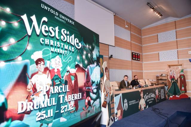 Premieră în România! Cea mai mare perdea de lumini din țară se montează la Târgul de Crăciun West Side Christmas Market