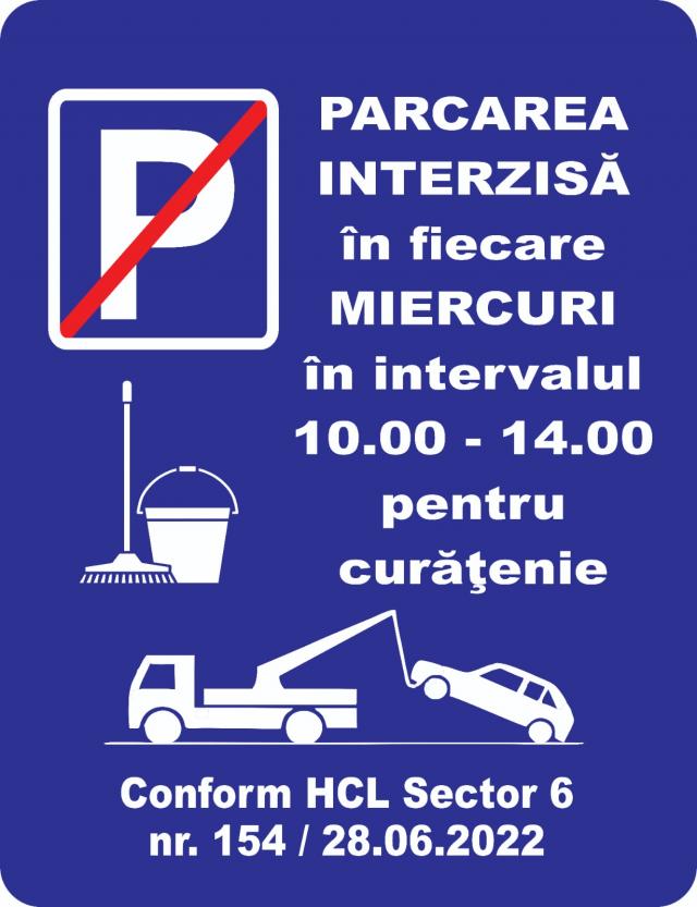 Străzi fără mașini parcate, miercurea, pe un bulevard din Sectorul 6.  Este un program pilot destinat curățeniei străzii