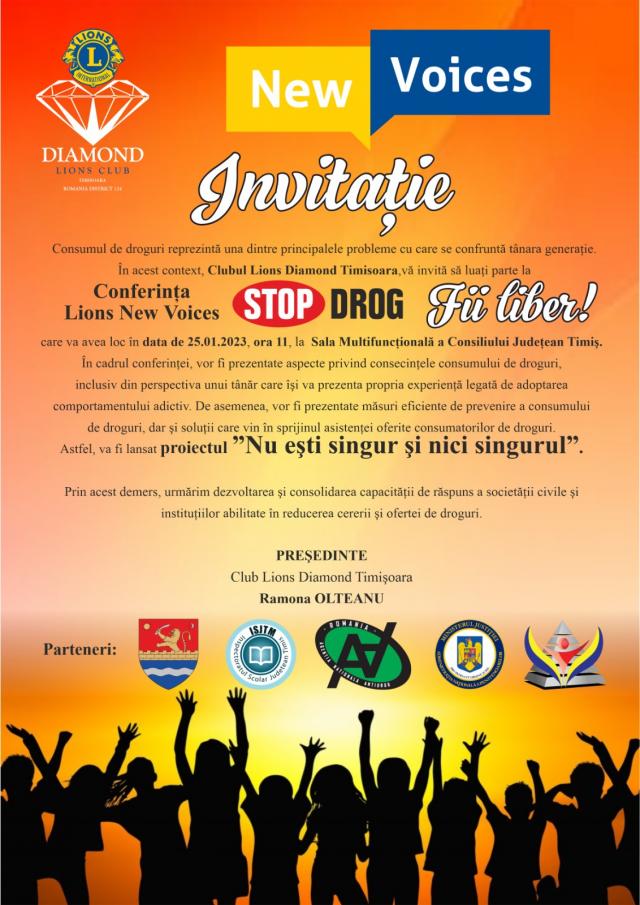 „Stop drog! Fii liber!¨ Demers pentru reducerea consumului de droguri