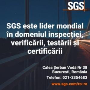 SGS România - lider mondial în domeniul inspecției, verificării, testării și certificării