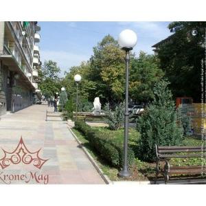 Stalp Iluminat Parc Metalic cu Ornamente Fonta M1302
