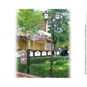 Stalp Iluminat Parc Metalic cu Ornamente Fonta VILLA-2C