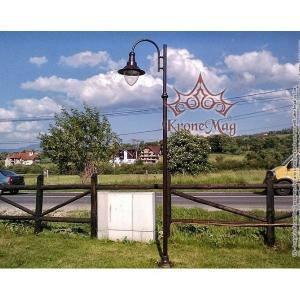 Stalp Iluminat Parc Metalic cu Ornamente Fonta UNIO-M1302-1C