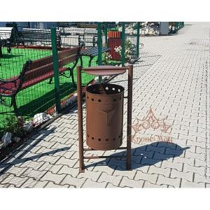 Cos Gunoi Exterior Metalic cu Capac si Scrumiera URBAN 22.CS
