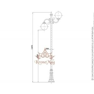 Stalp Iluminat Metalic cu Fonta pentru Parc BL132-2C