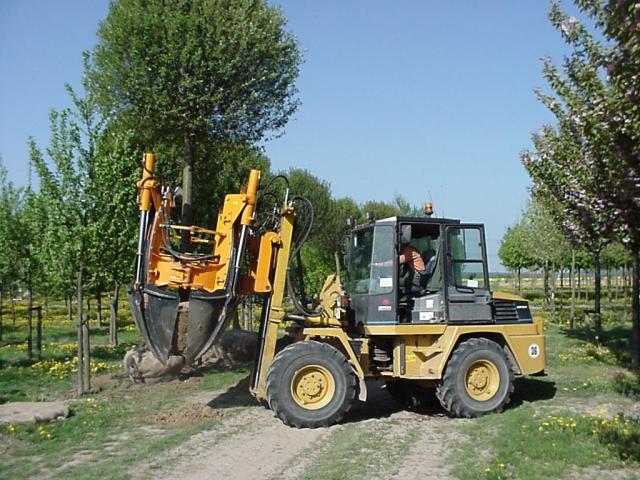 Mașini de transplantat / mutat arbori - pentru profesioniștii din peisagistică, livezi și pepiniere