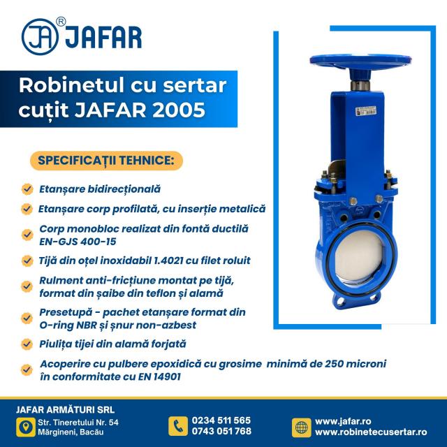 Robinetul cu sertar cuțit JAFAR 2005
