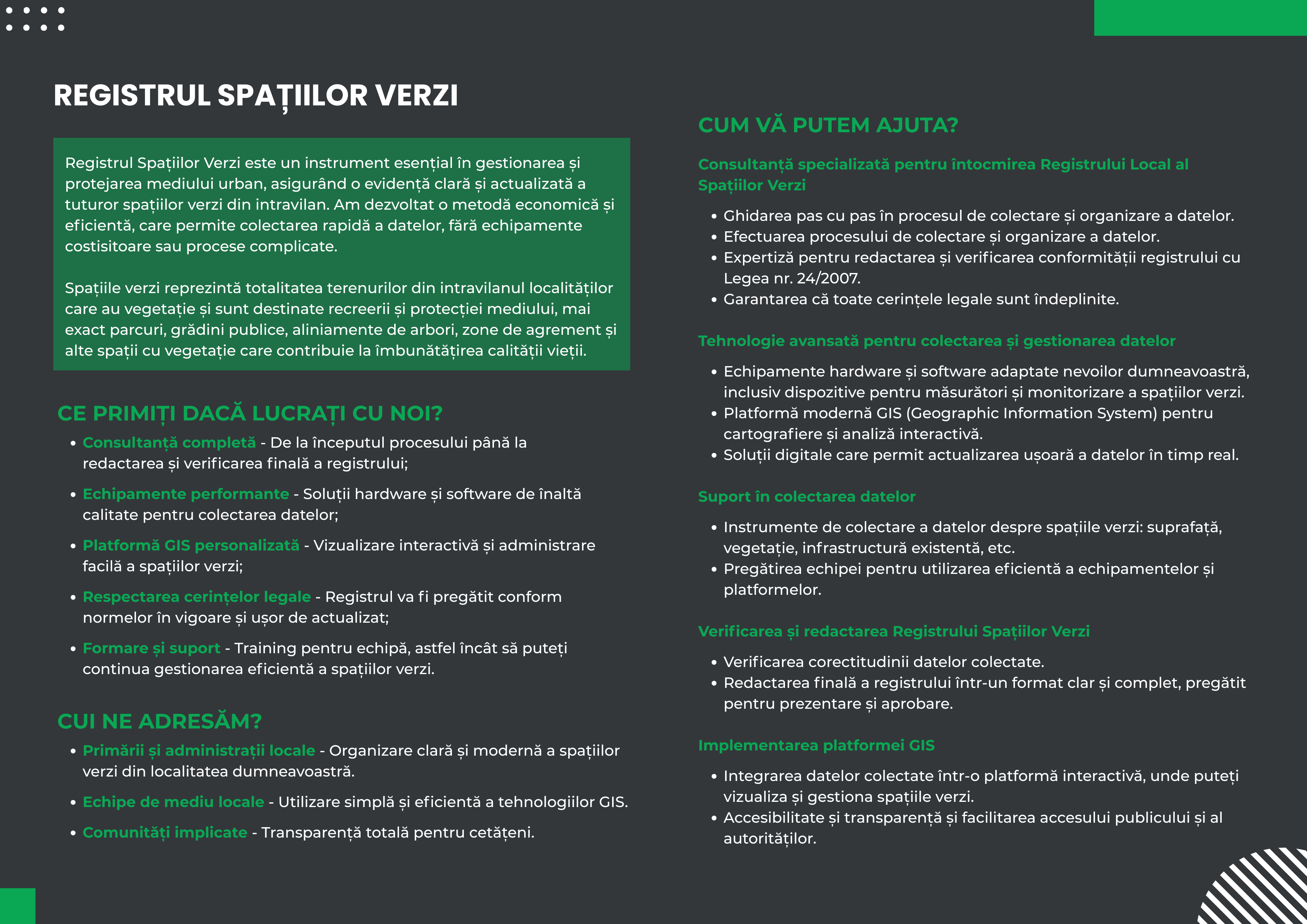 OFERTA REGISTRUL SPATIILOR VERZI